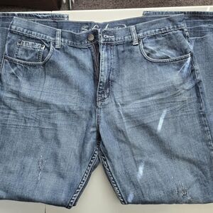 Classic Blue Bootcut Jeans for Men 40x32